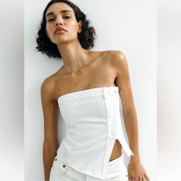 Zara Tops - ZARA DENIM TRF CORSET TOP